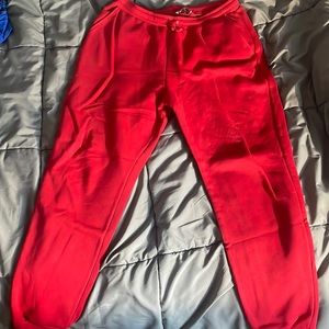 Zara red sweat pants
